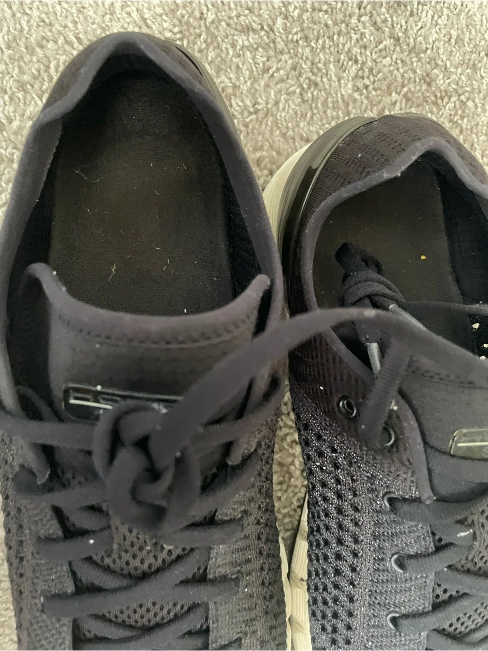 Hush Puppies Men's Black Knit Lace-Up Athletic Sneakers